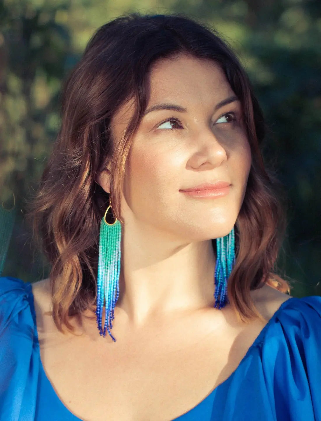 Lagoon Beaded Earrings - Earth Wisdom Collection