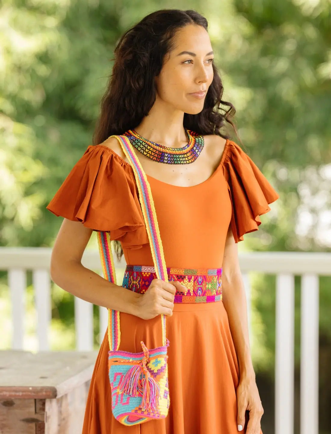 Living Rainbow Beaded Okama - Earth Wisdom Collection
