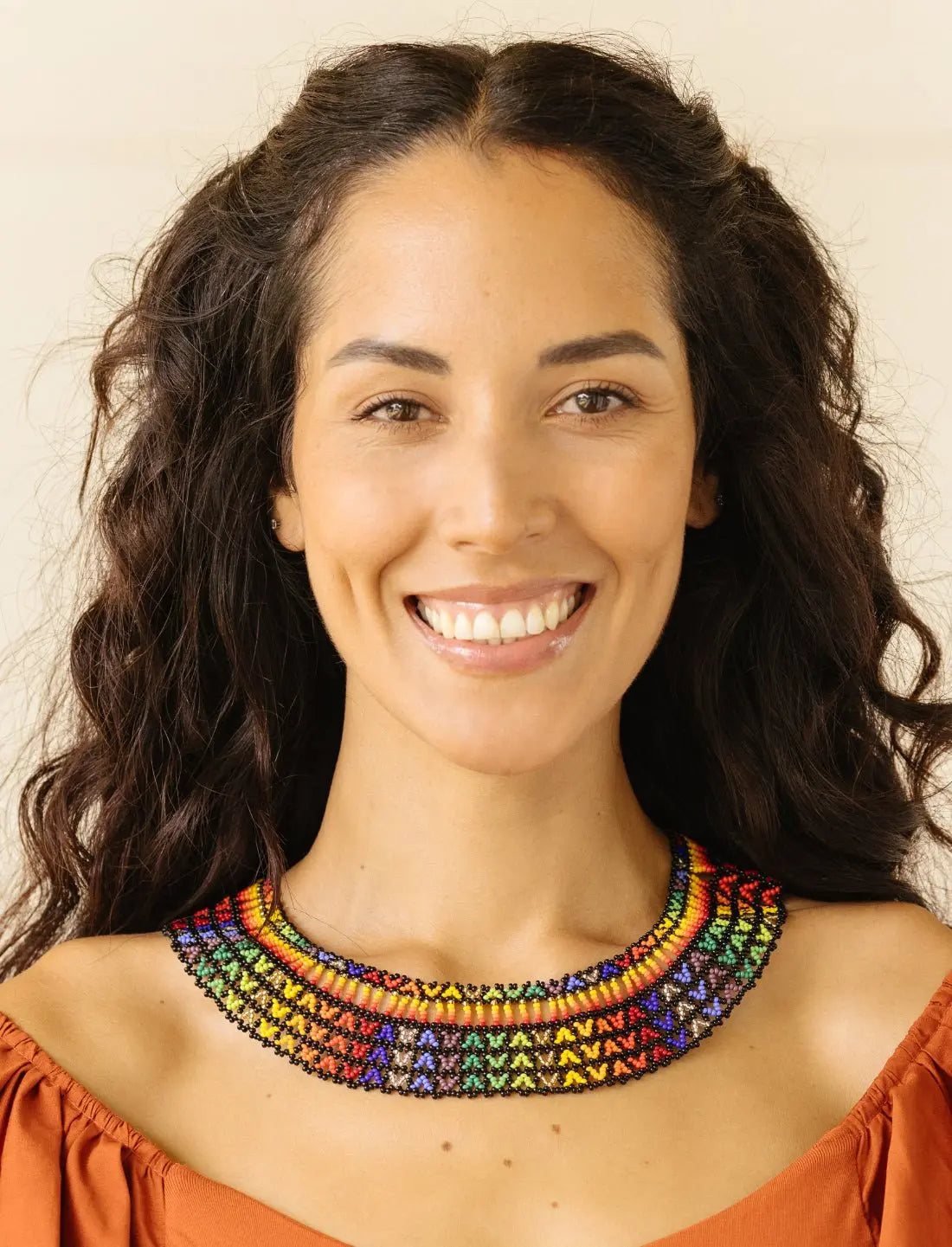 Living Rainbow Beaded Okama - Earth Wisdom Collection