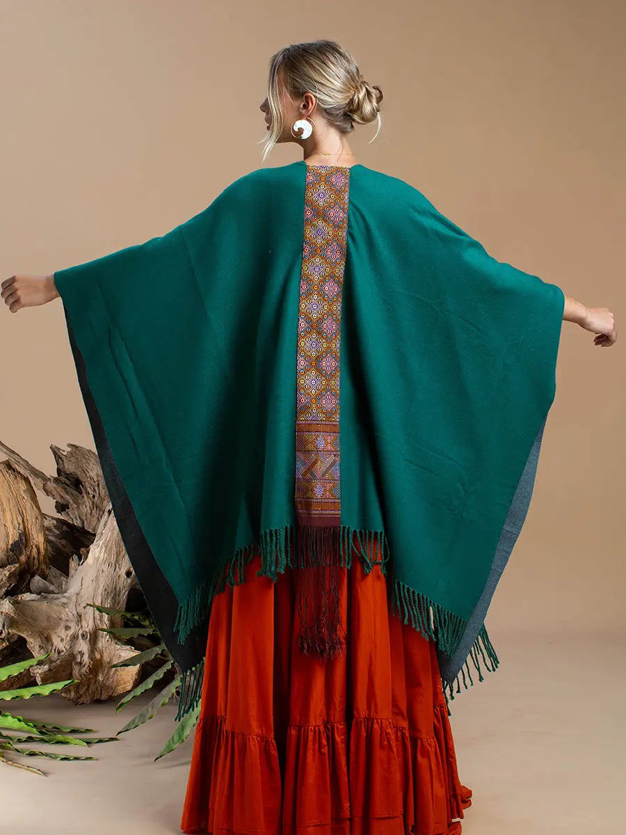 Himalayan Poncho Sacred Compass Earth Wisdom Collection Poncho