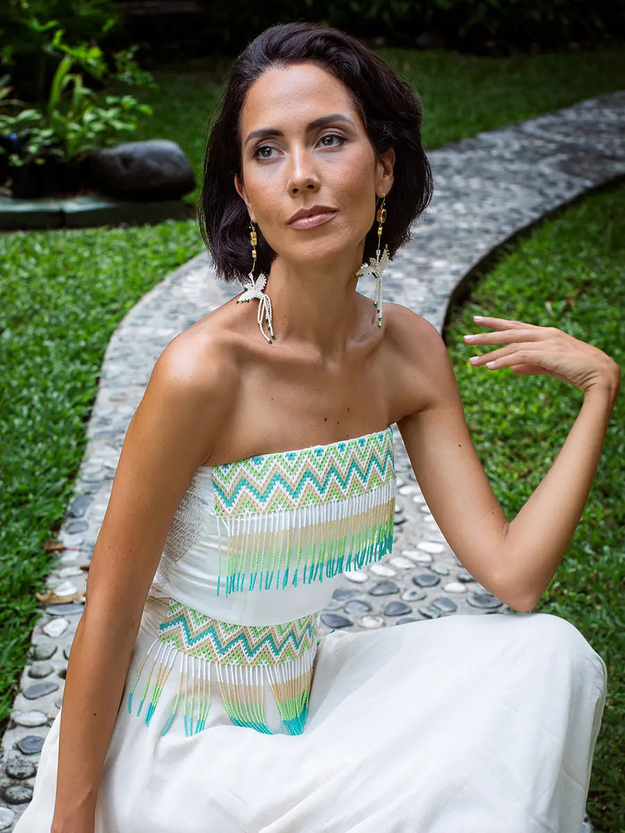 Lunita Beaded Top  - Chamí Spirit Earth Wisdom Collection Shirt