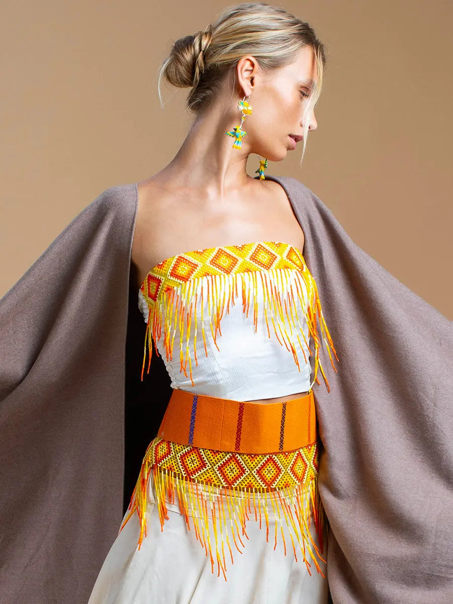 Lunita Beaded Top - Sun Kiss Earth Wisdom Collection Shirt