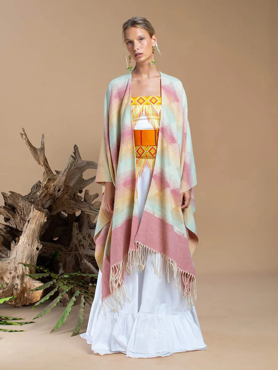 Himalayan Poncho Golden Spiral Earth Wisdom Collection Poncho