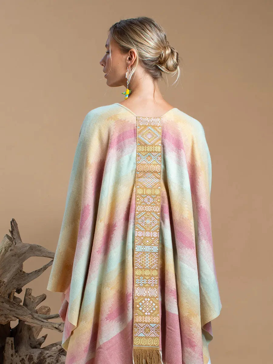 Himalayan Poncho Golden Spiral Earth Wisdom Collection Poncho