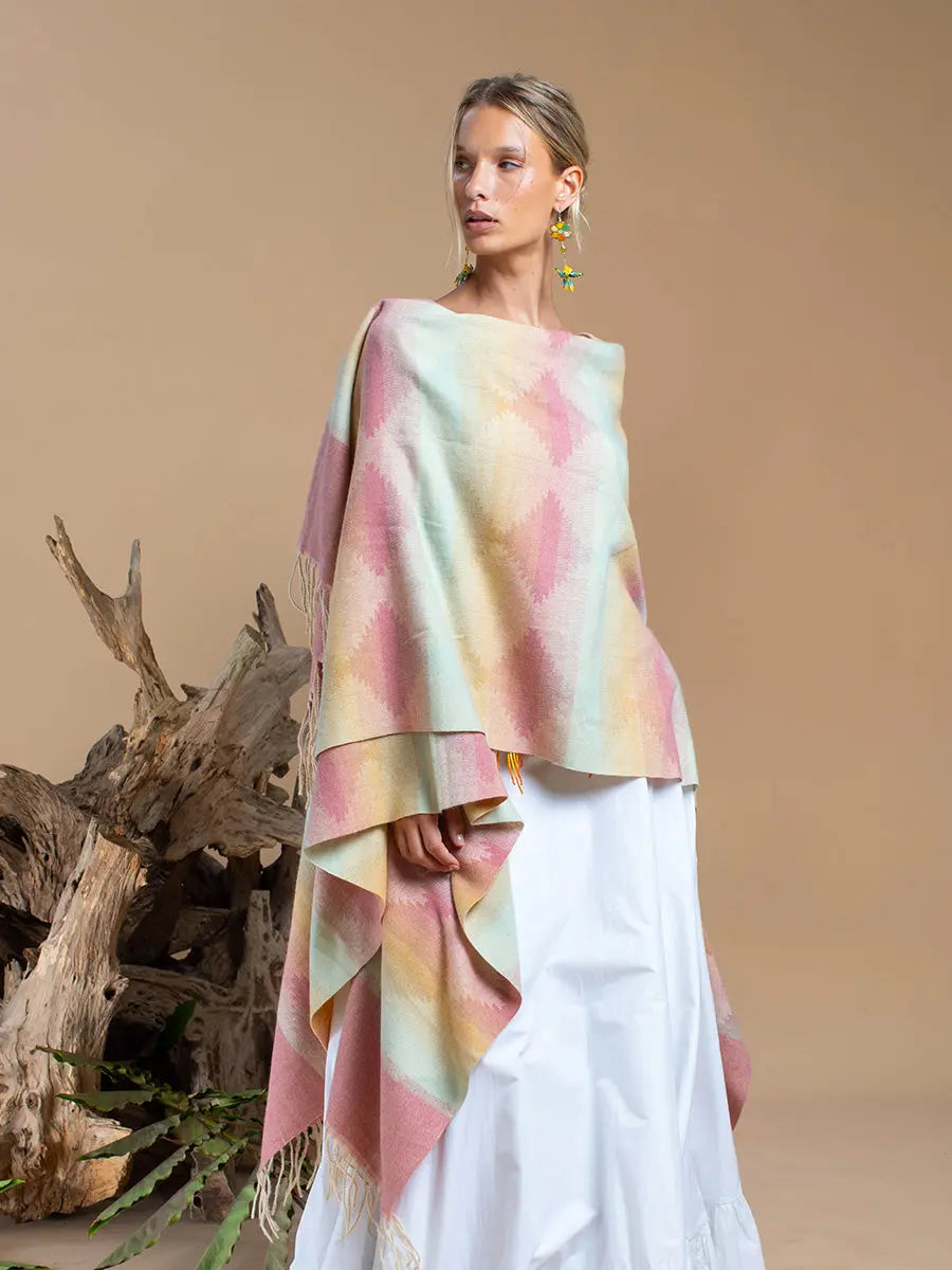 Himalayan Poncho Golden Spiral Earth Wisdom Collection Poncho