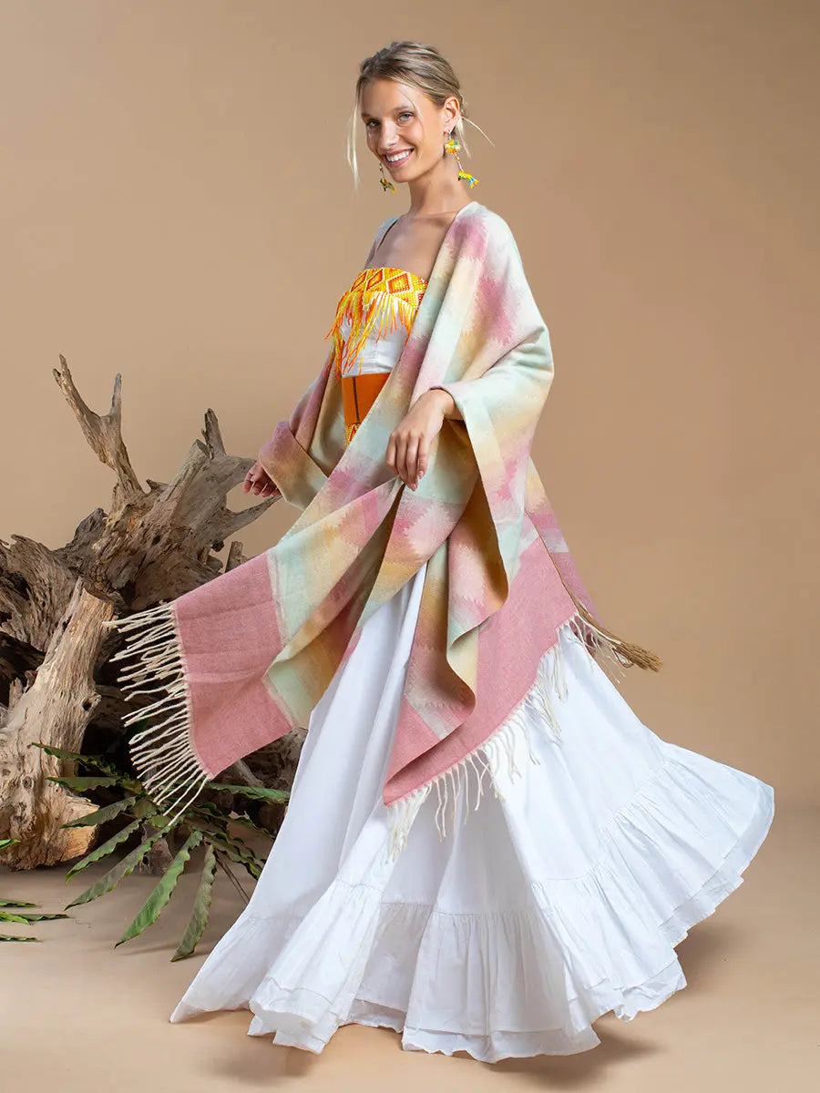 Himalayan Poncho Golden Spiral Earth Wisdom Collection Poncho