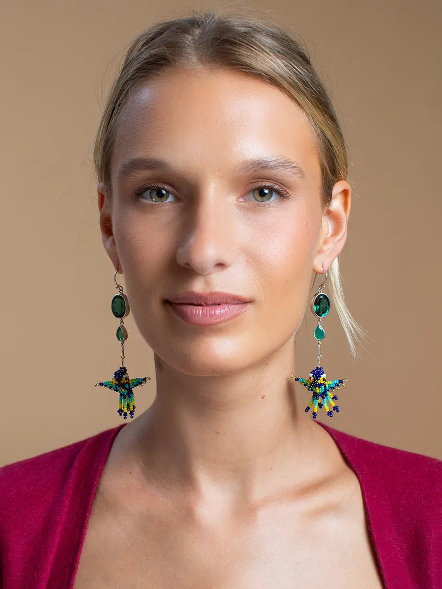 Colibrí Cantik Emerald Earrings Earth Wisdom Collection Earrings