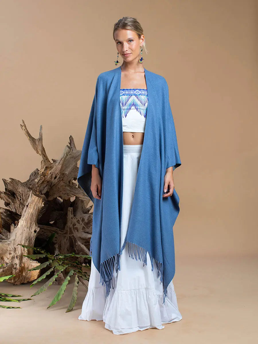 Himalayan Poncho Infinite Sky Earth Wisdom Collection Poncho
