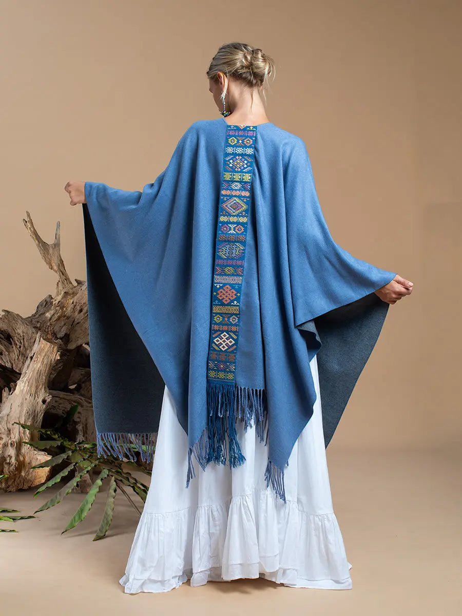 Himalayan Poncho Infinite Sky Earth Wisdom Collection Poncho