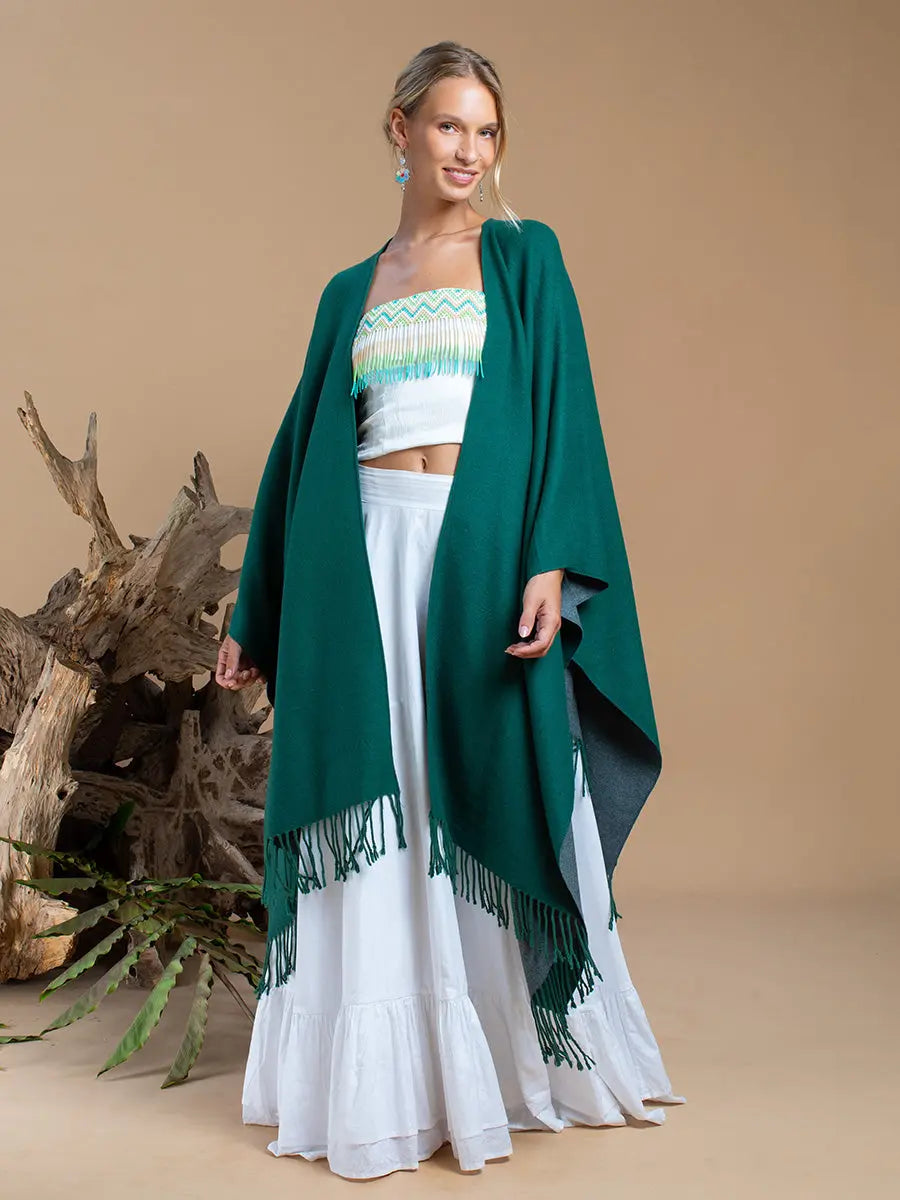 Himalayan Poncho Dragon Path Earth Wisdom Collection Poncho