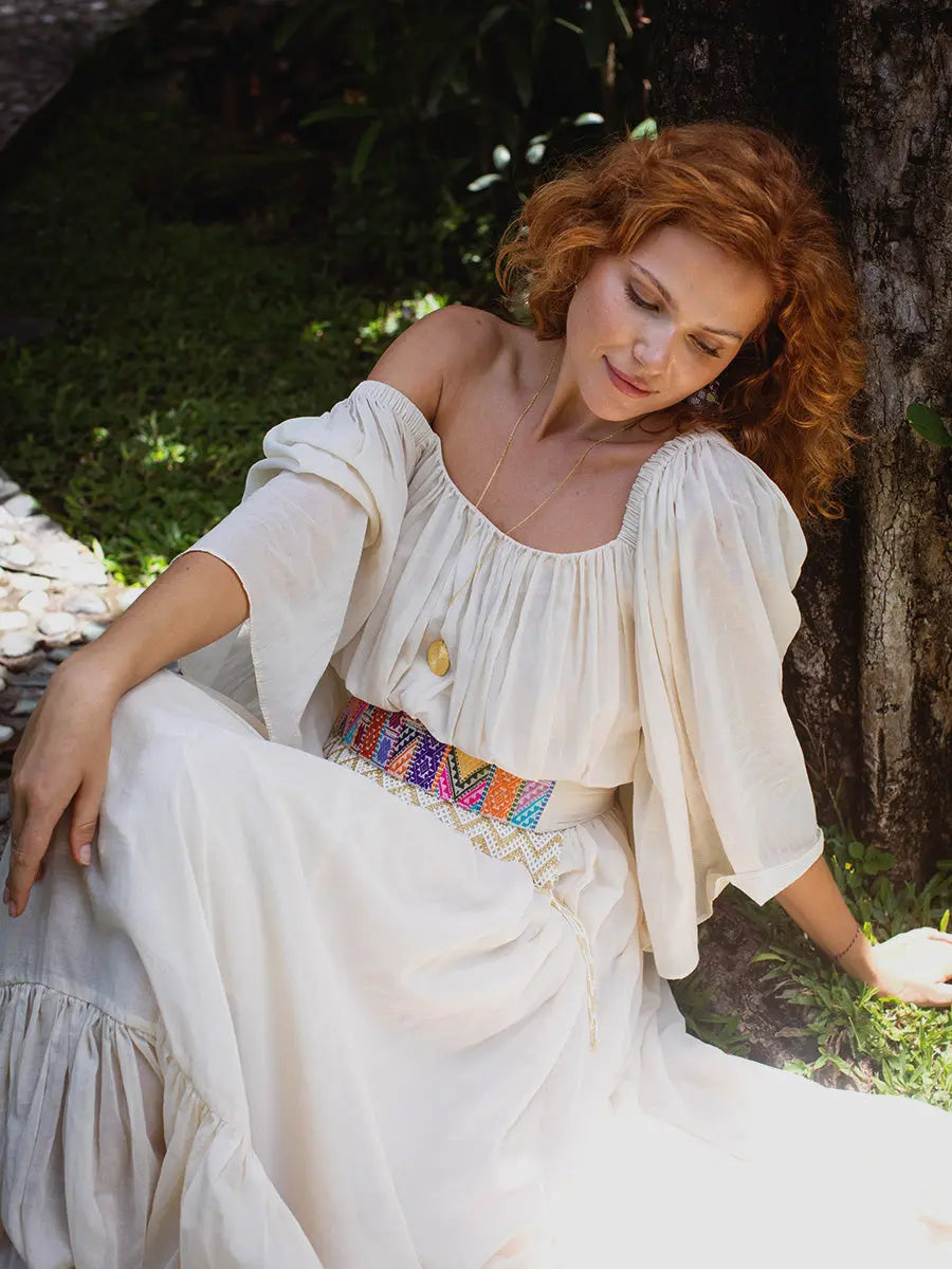 venus boho sweater dress VENUS Bell Sleeve Sweater Dress | Oatmeal