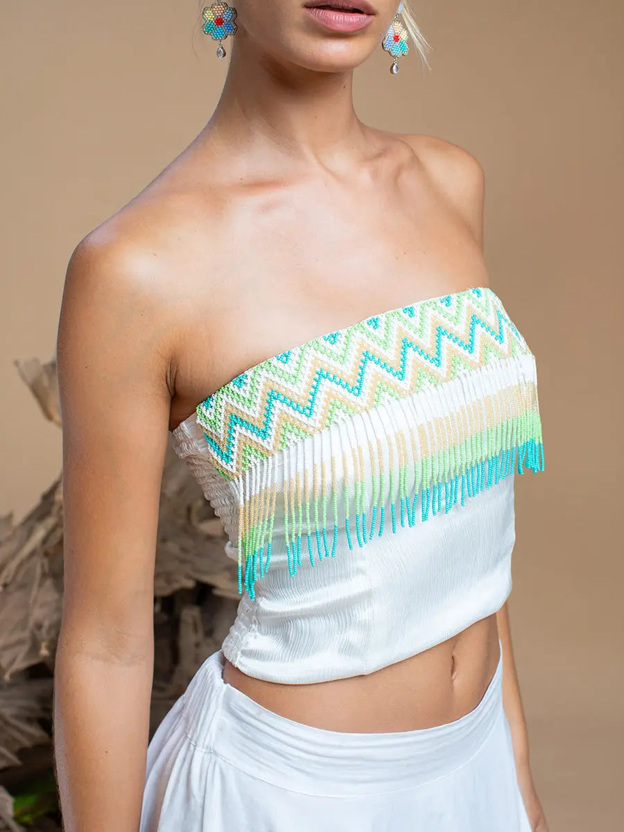 Lunita Beaded Top  - Chamí Spirit Earth Wisdom Collection Shirt