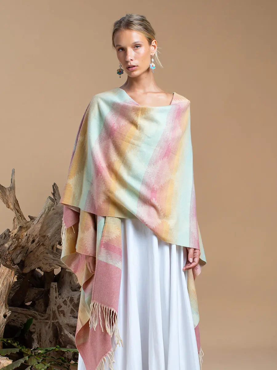Himalayan Poncho Rose Dharma Earth Wisdom Collection Poncho