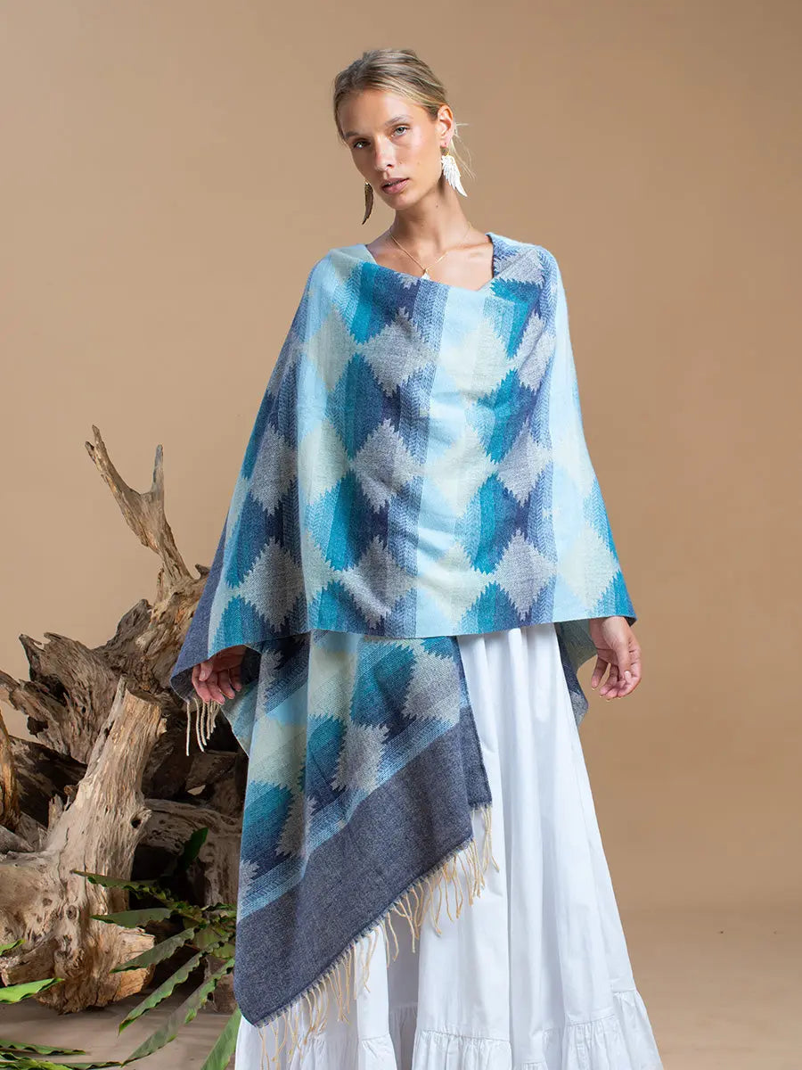 Himalayan Poncho Mountain Mist Earth Wisdom Collection Poncho