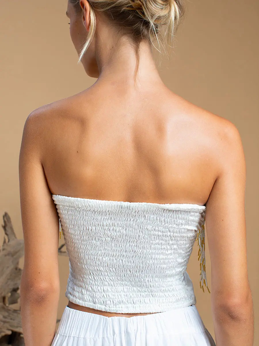 Lunita Beaded Top - Luminous Earth Wisdom Collection Tube Top
