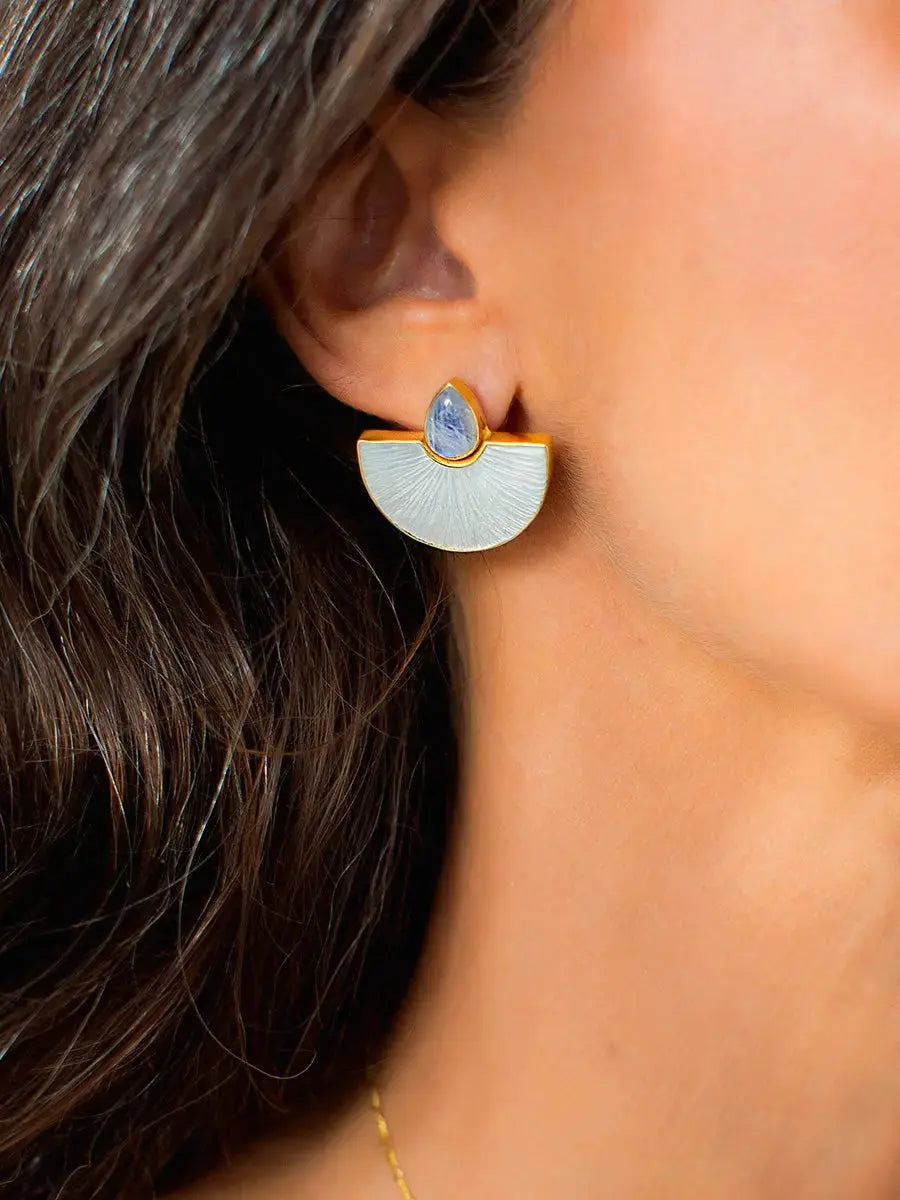 Drop of Moon Earrings Earth Wisdom Collection Earrings