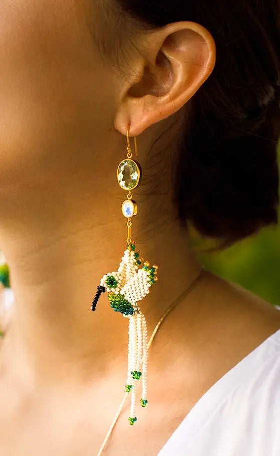 Colibrí Cantik Green Amethyst Earrings Earth Wisdom Collection Earrings