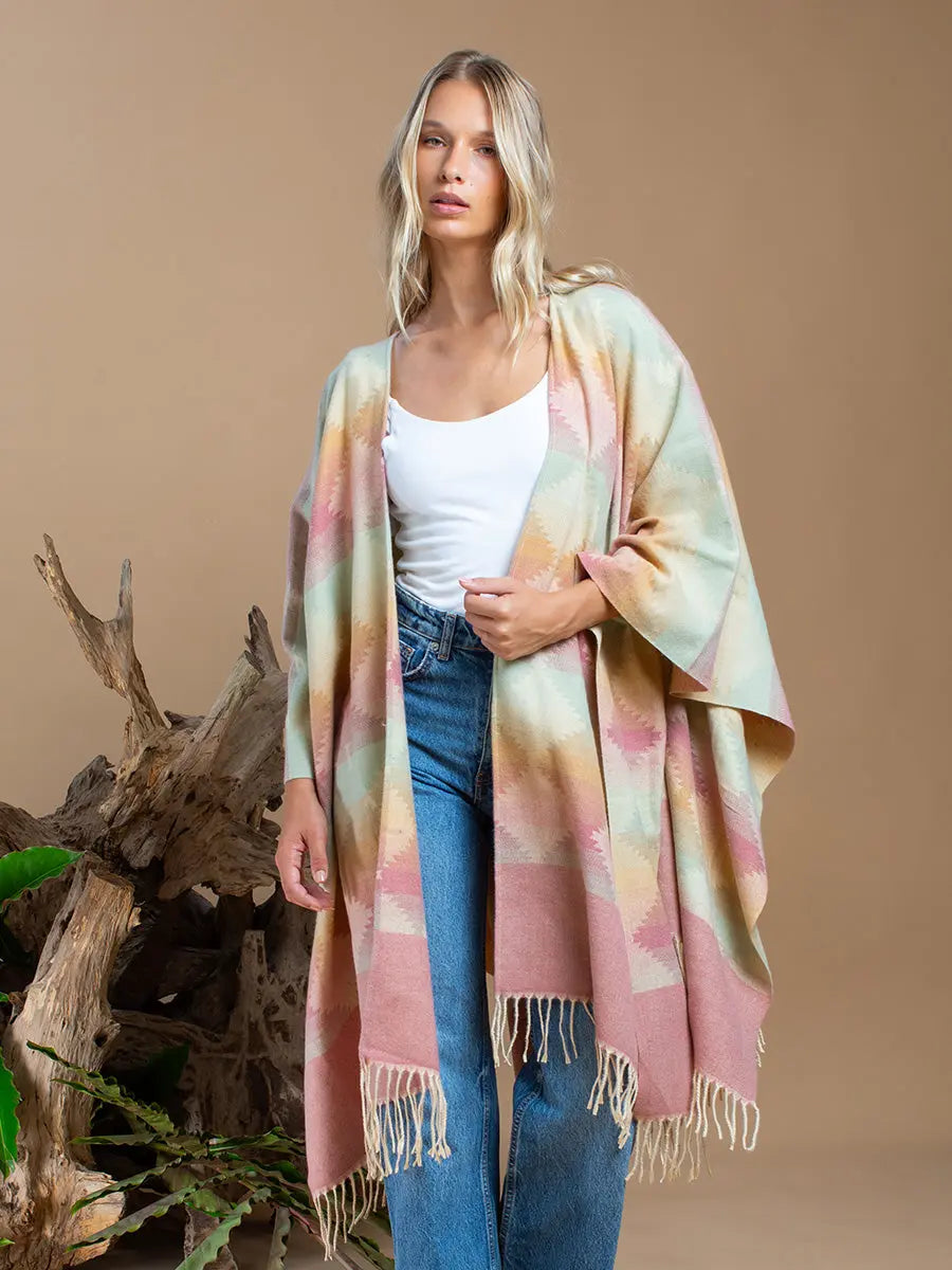 Himalayan Poncho Lotus Earth Wisdom Collection Poncho