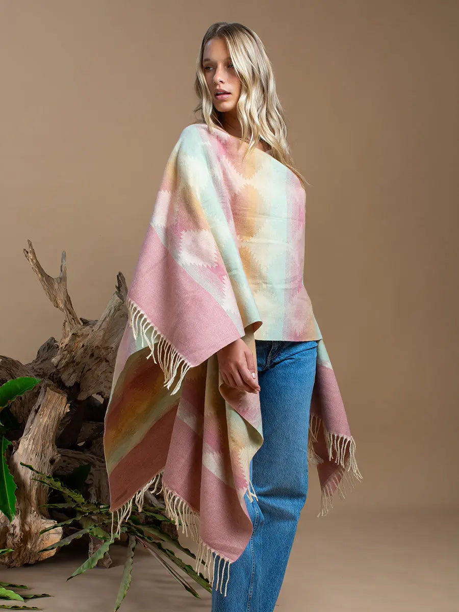 Himalayan Poncho Lotus Earth Wisdom Collection Poncho