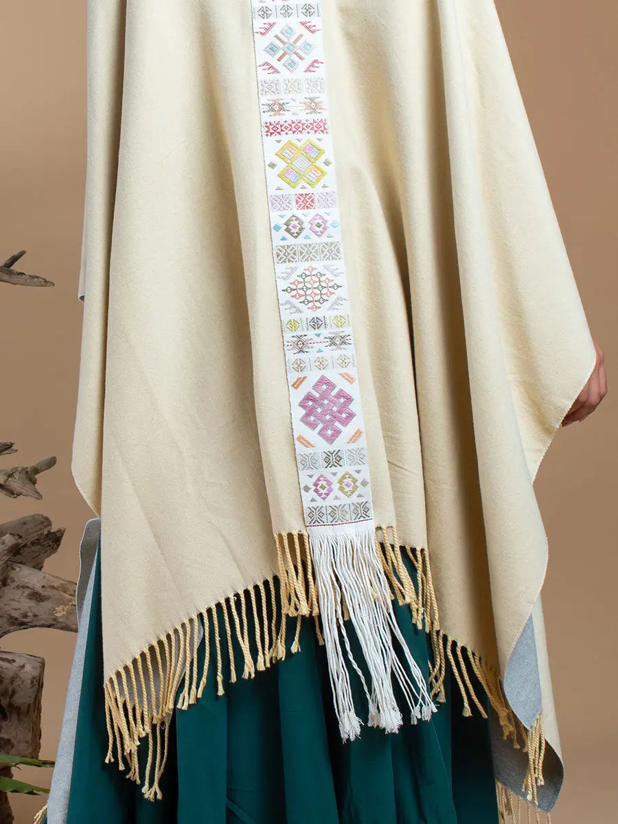 Himalayan Poncho Snow Lotus Earth Wisdom Collection Poncho