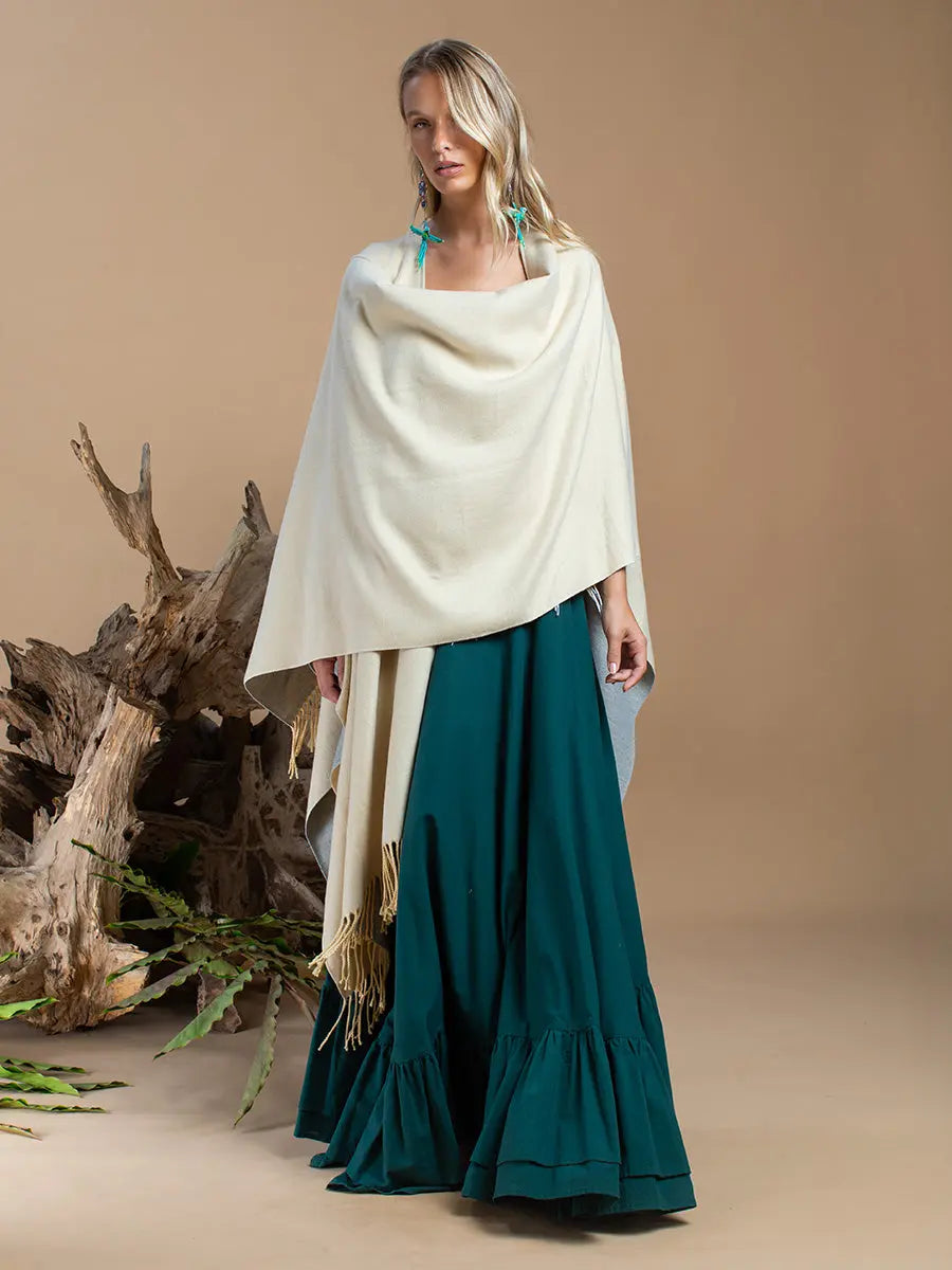 Himalayan Poncho Snow Lotus Earth Wisdom Collection Poncho