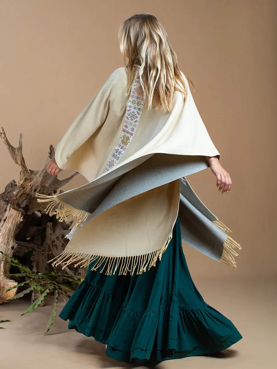 Himalayan Poncho Snow Lotus Earth Wisdom Collection Poncho