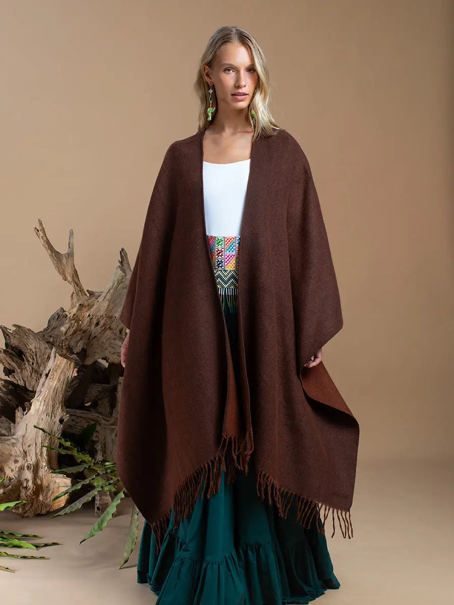 Himalayan Poncho Cacao Earth Wisdom Collection Poncho