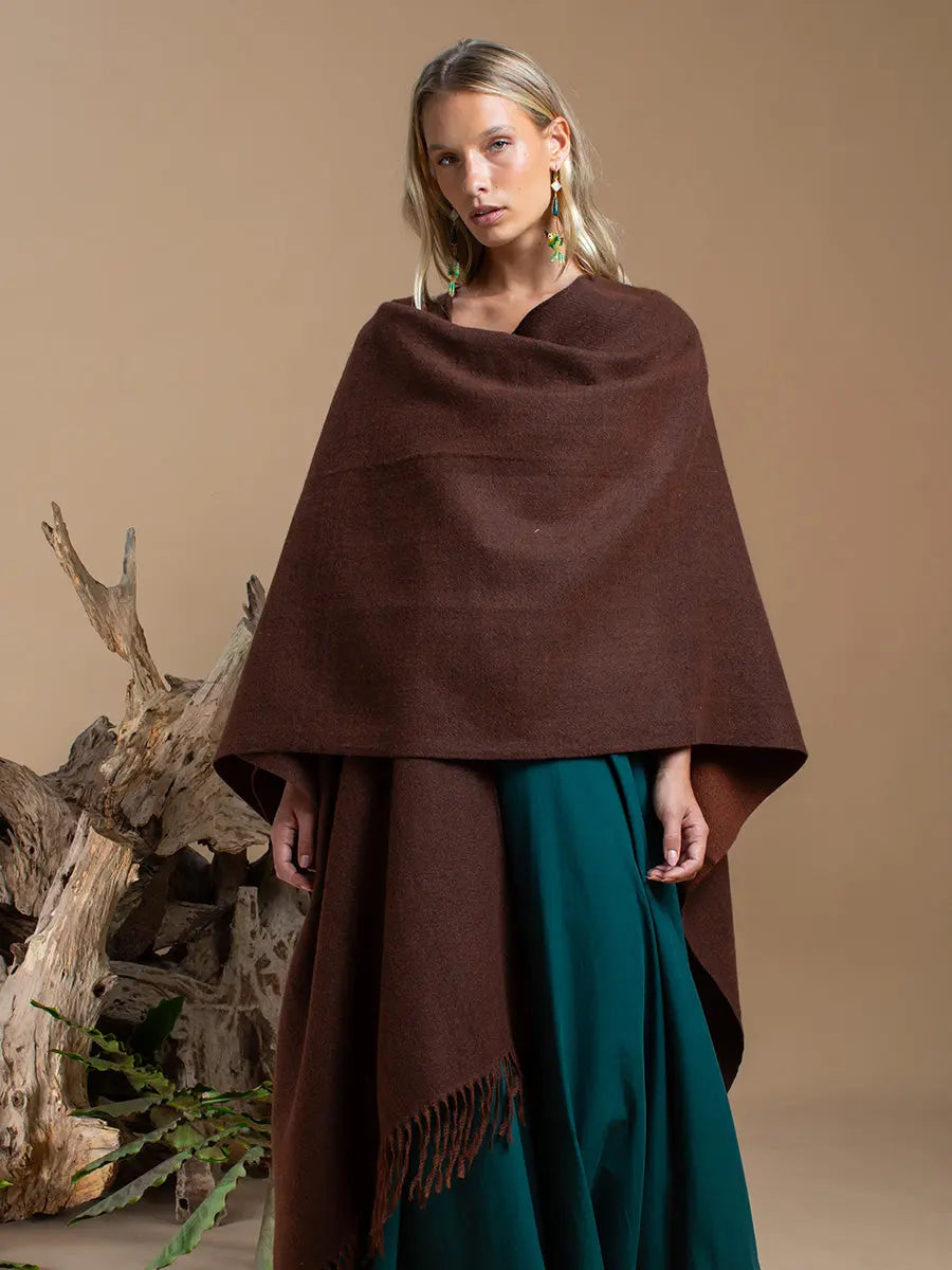 Himalayan Poncho Cacao Earth Wisdom Collection Poncho