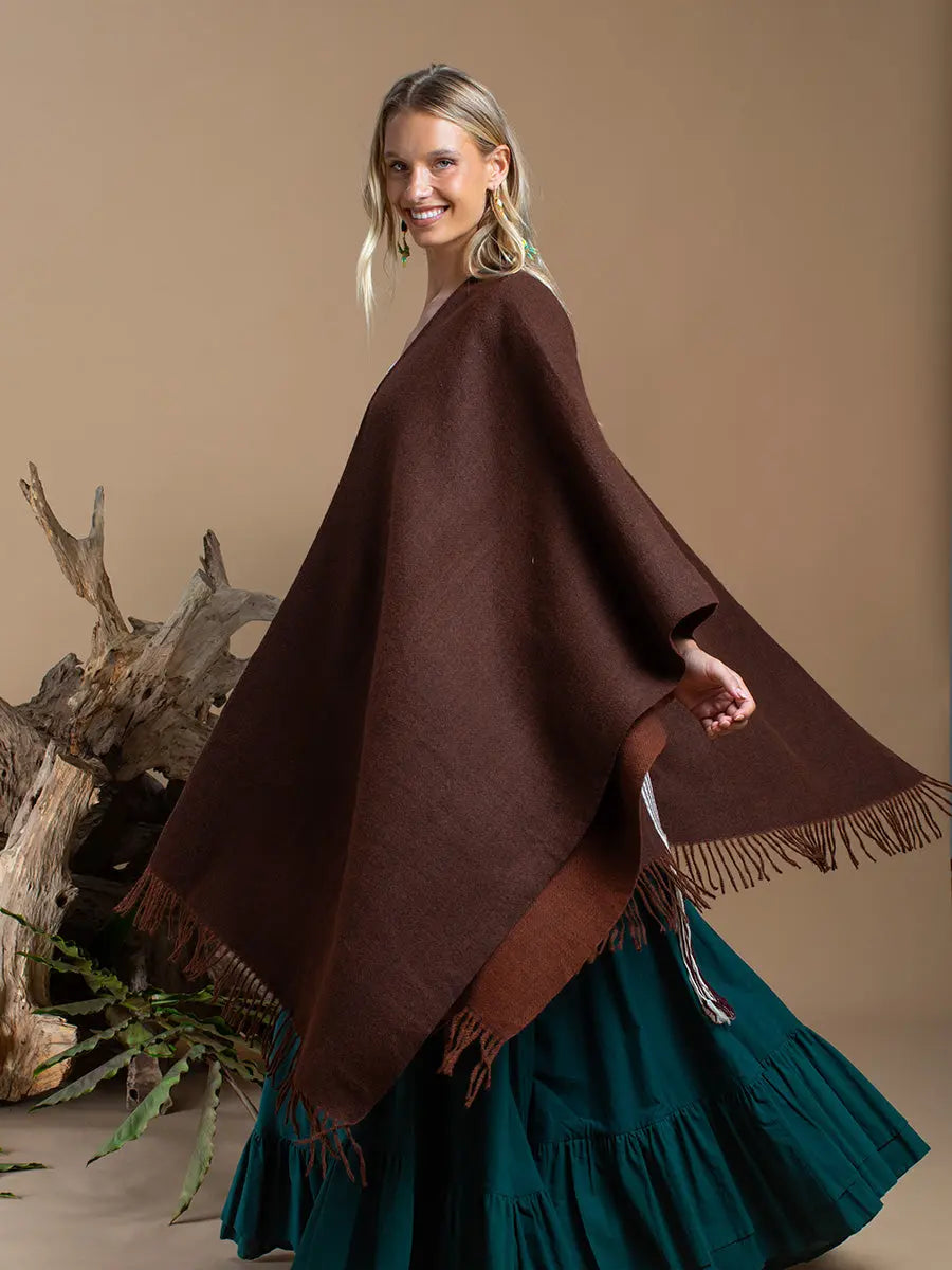 Himalayan Poncho Cacao Earth Wisdom Collection Poncho
