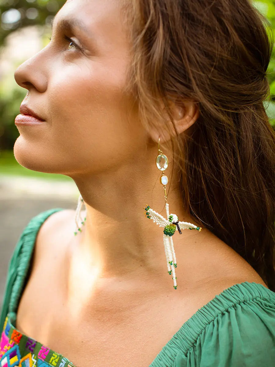 Colibrí Cantik Green Amethyst Earrings Earth Wisdom Collection Earrings