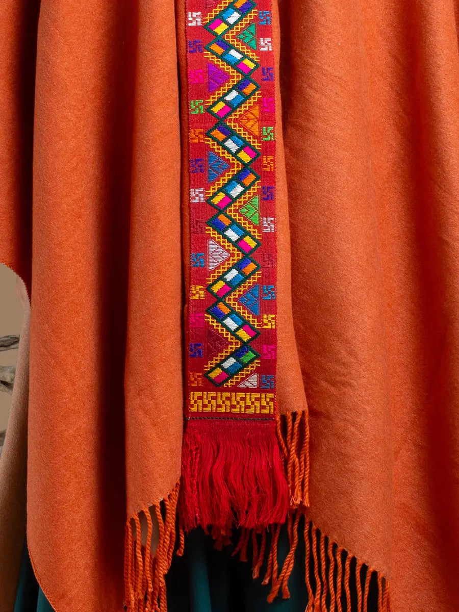 Himalayan Poncho Amber Flame Earth Wisdom Collection Poncho