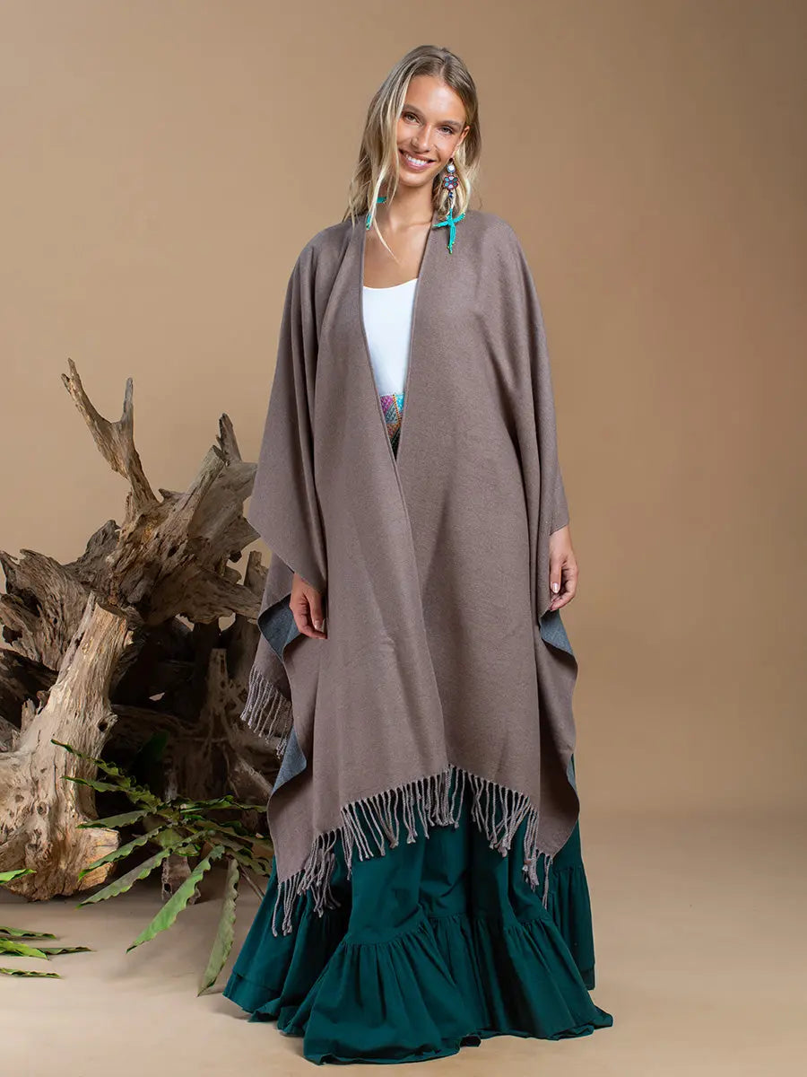 Himalayan Poncho Stone River Earth Wisdom Collection Poncho