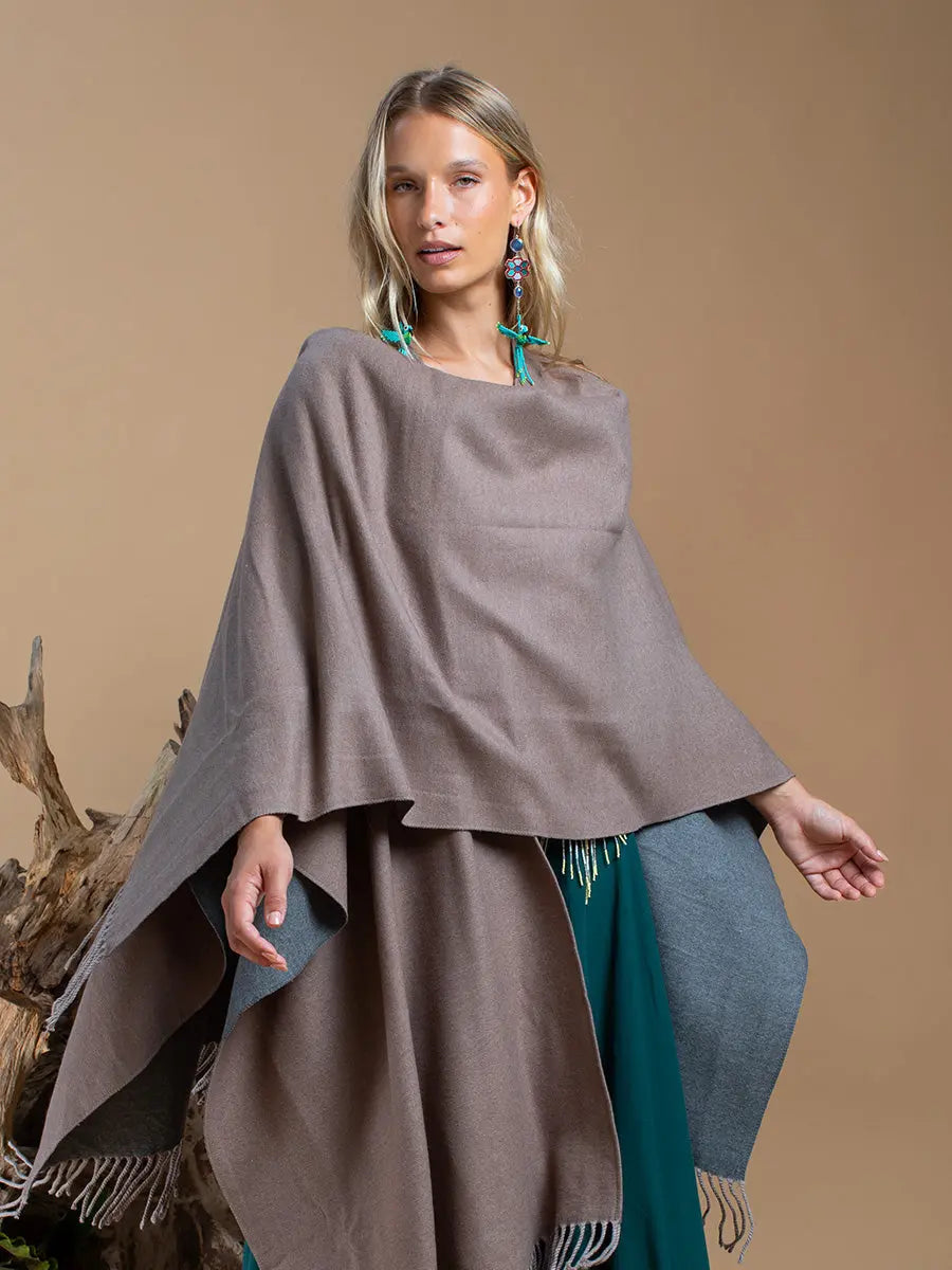 Himalayan Poncho Stone River Earth Wisdom Collection Poncho