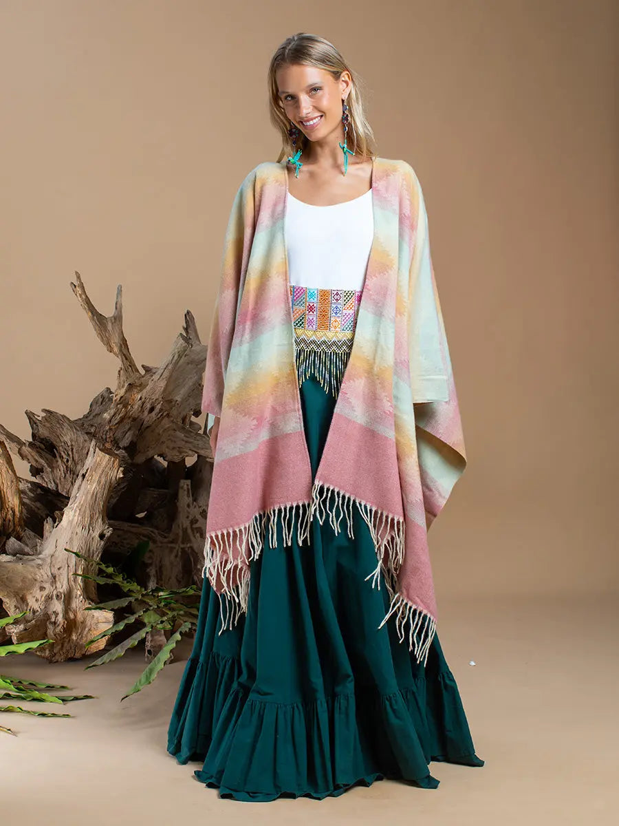 Himalayan Poncho Wild Rose Earth Wisdom Collection Poncho