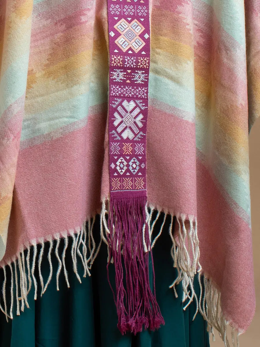 Himalayan Poncho Wild Rose Earth Wisdom Collection Poncho