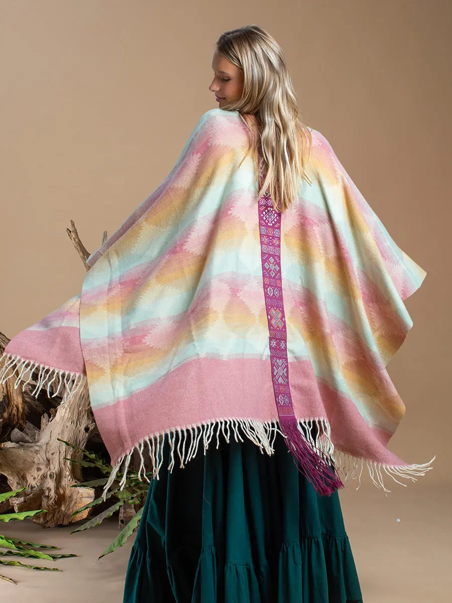 Himalayan Poncho Wild Rose Earth Wisdom Collection Poncho