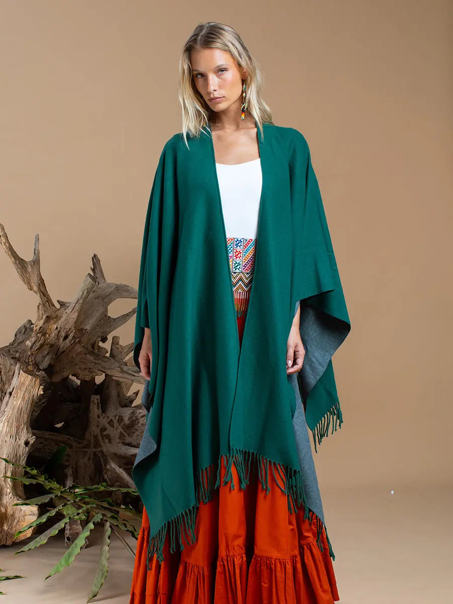 Himalayan Poncho Forest Path Earth Wisdom Collection Poncho