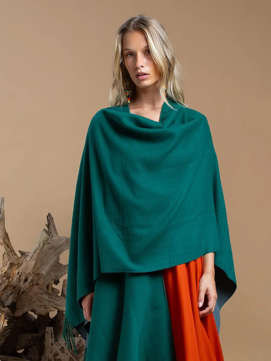 Himalayan Poncho Forest Path Earth Wisdom Collection Poncho