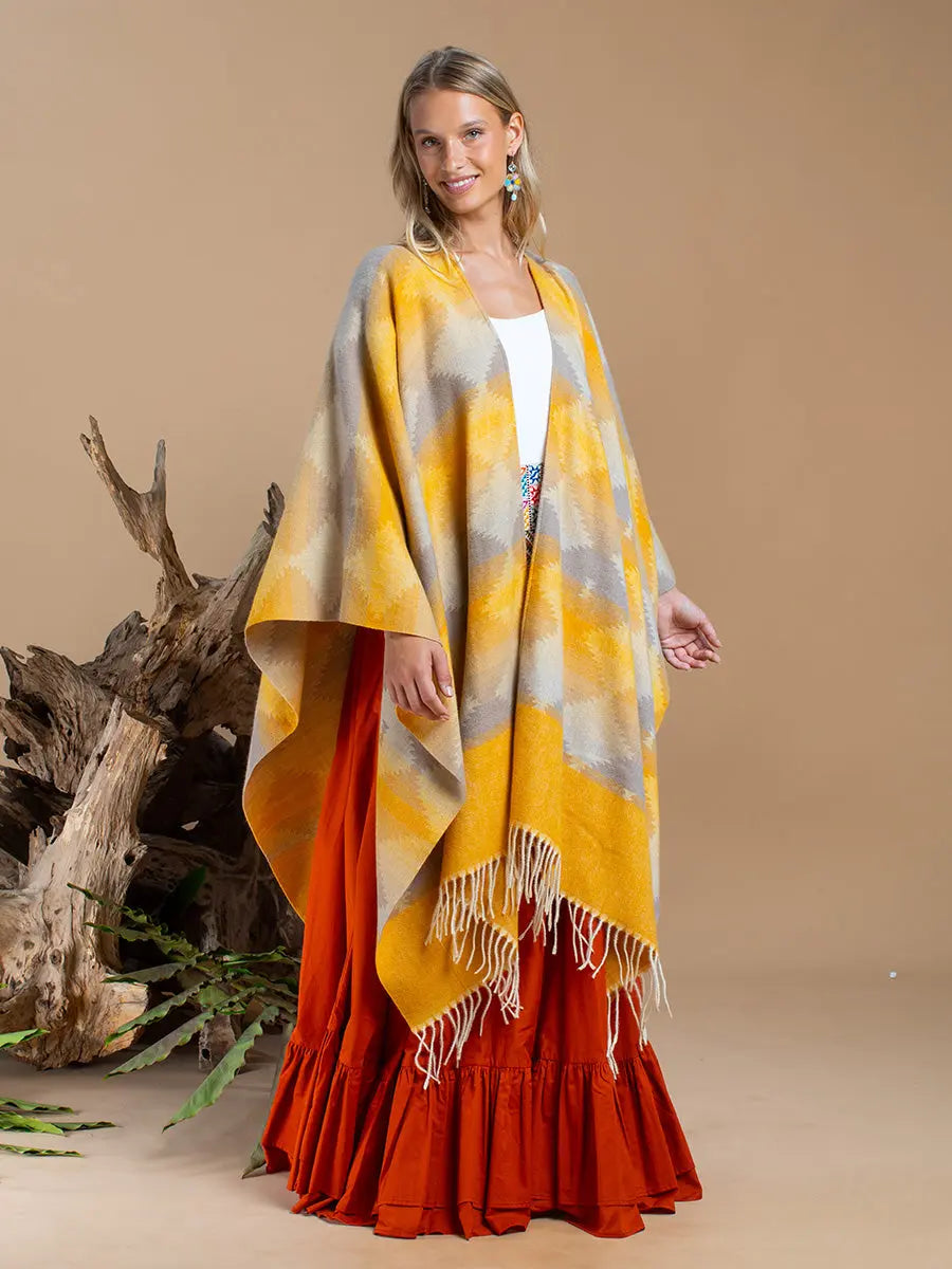 Himalayan Poncho Golden Sun Earth Wisdom Collection Poncho