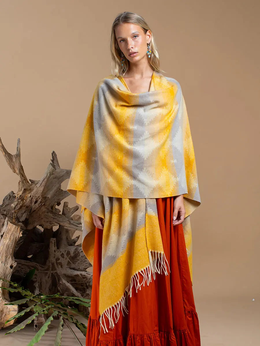 Himalayan Poncho Golden Sun Earth Wisdom Collection Poncho