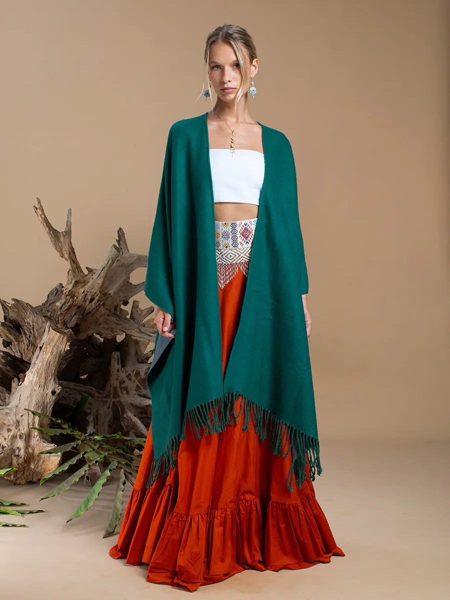 Himalayan Poncho Emerald Spirit Earth Wisdom Collection Poncho