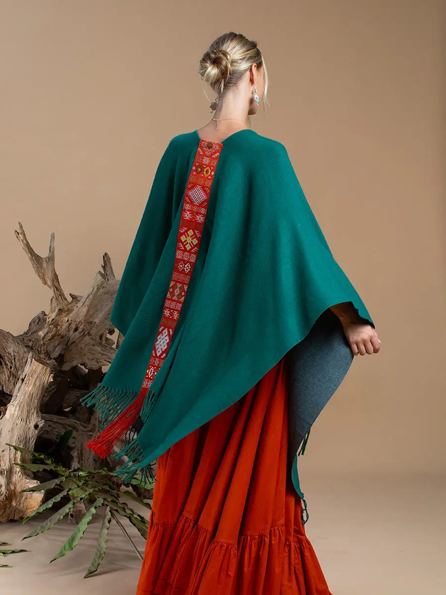 Himalayan Poncho Emerald Spirit Earth Wisdom Collection Poncho