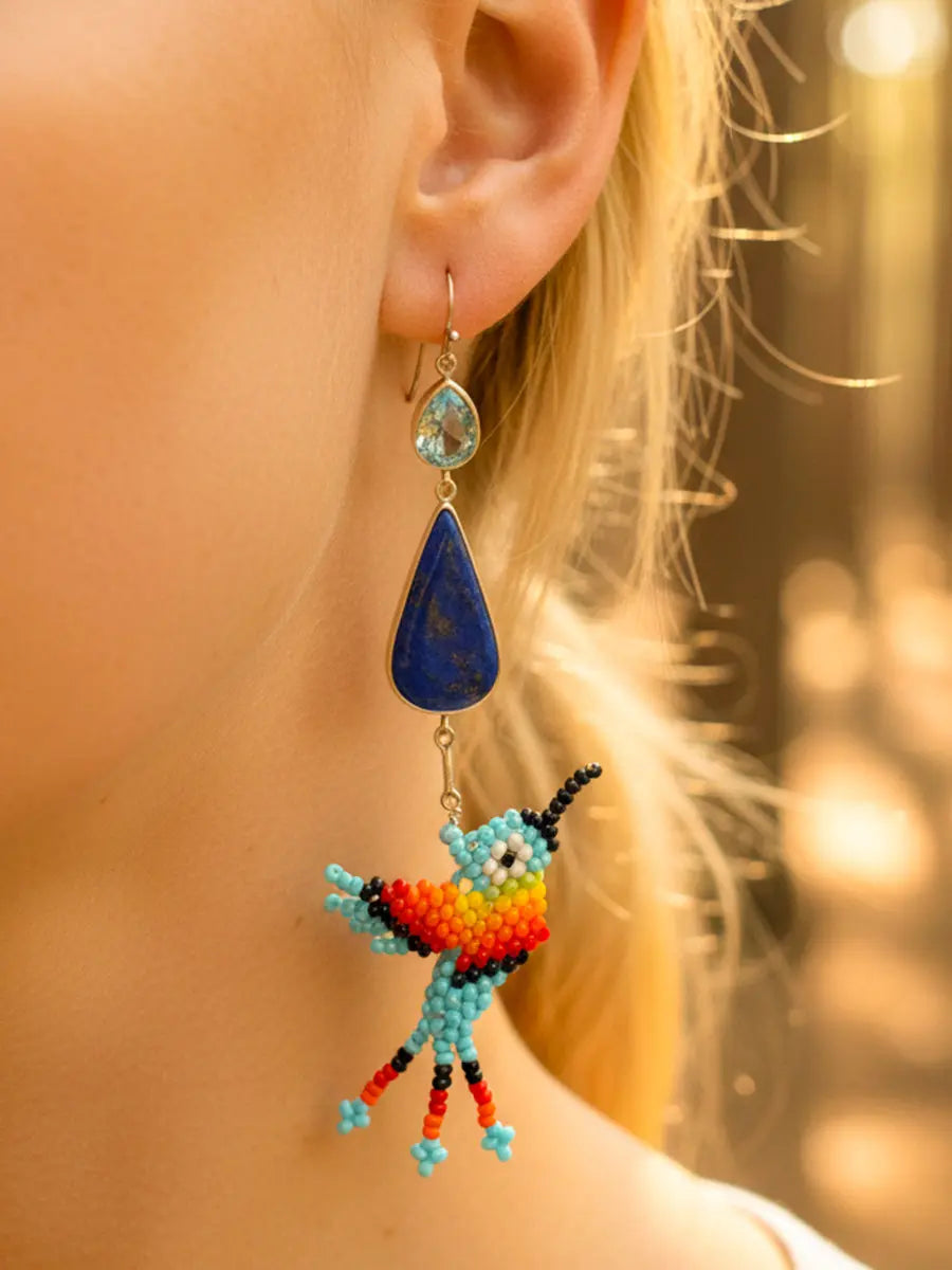 Colibrí Cantik Lapis Lazuli & Topaz Earrings Earth Wisdom Collection Earrings