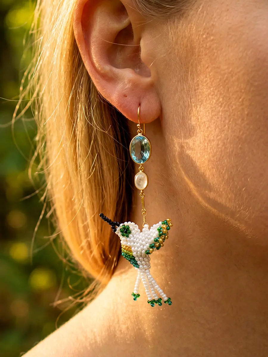 Colibrí Cantik Blue Topaz Earrings Earth Wisdom Collection Earrings