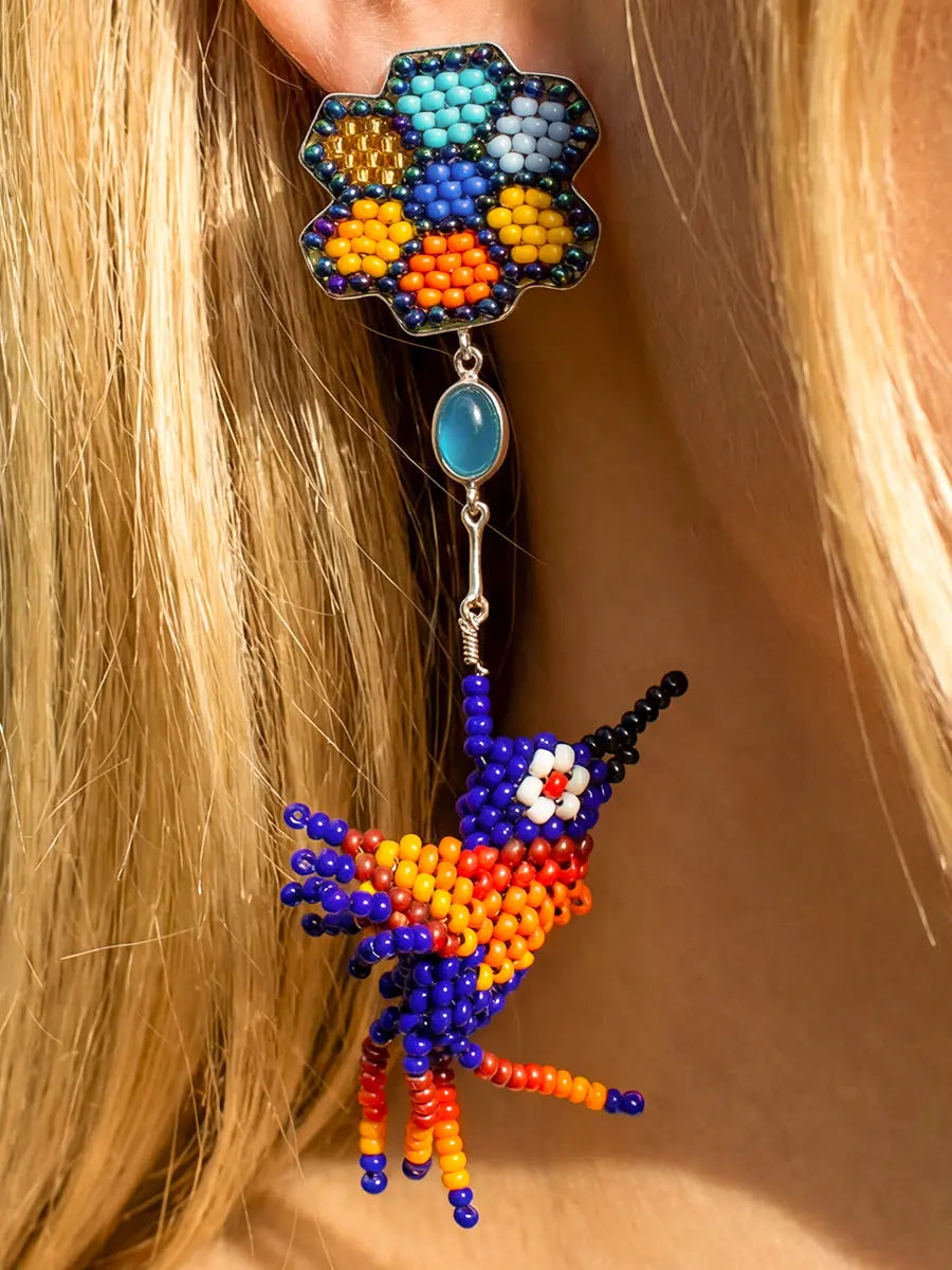 Colibrí Bunga Blue Earrings Earth Wisdom Collection Earrings
