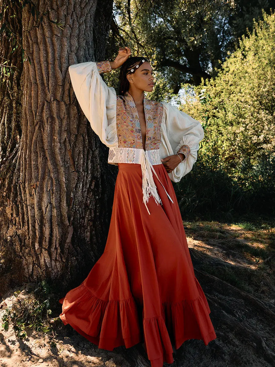 Sacred Hoop of Life Maxi Skirt