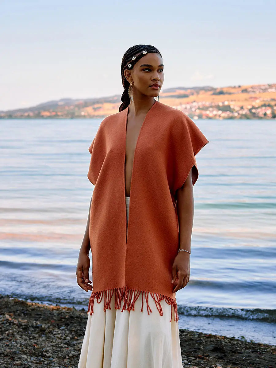 Himalayan Long Vest Marigold Earth Wisdom Collection Vest