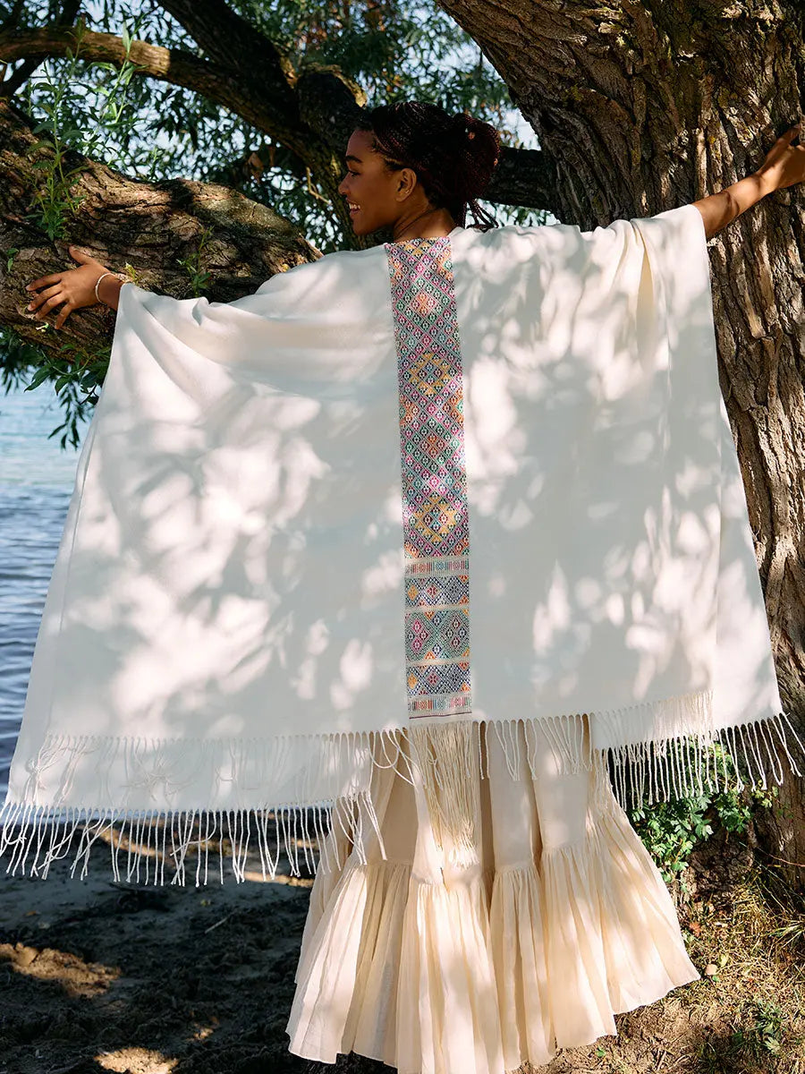 Himalayan Poncho Silk Rainbow Earth Wisdom Collection Poncho