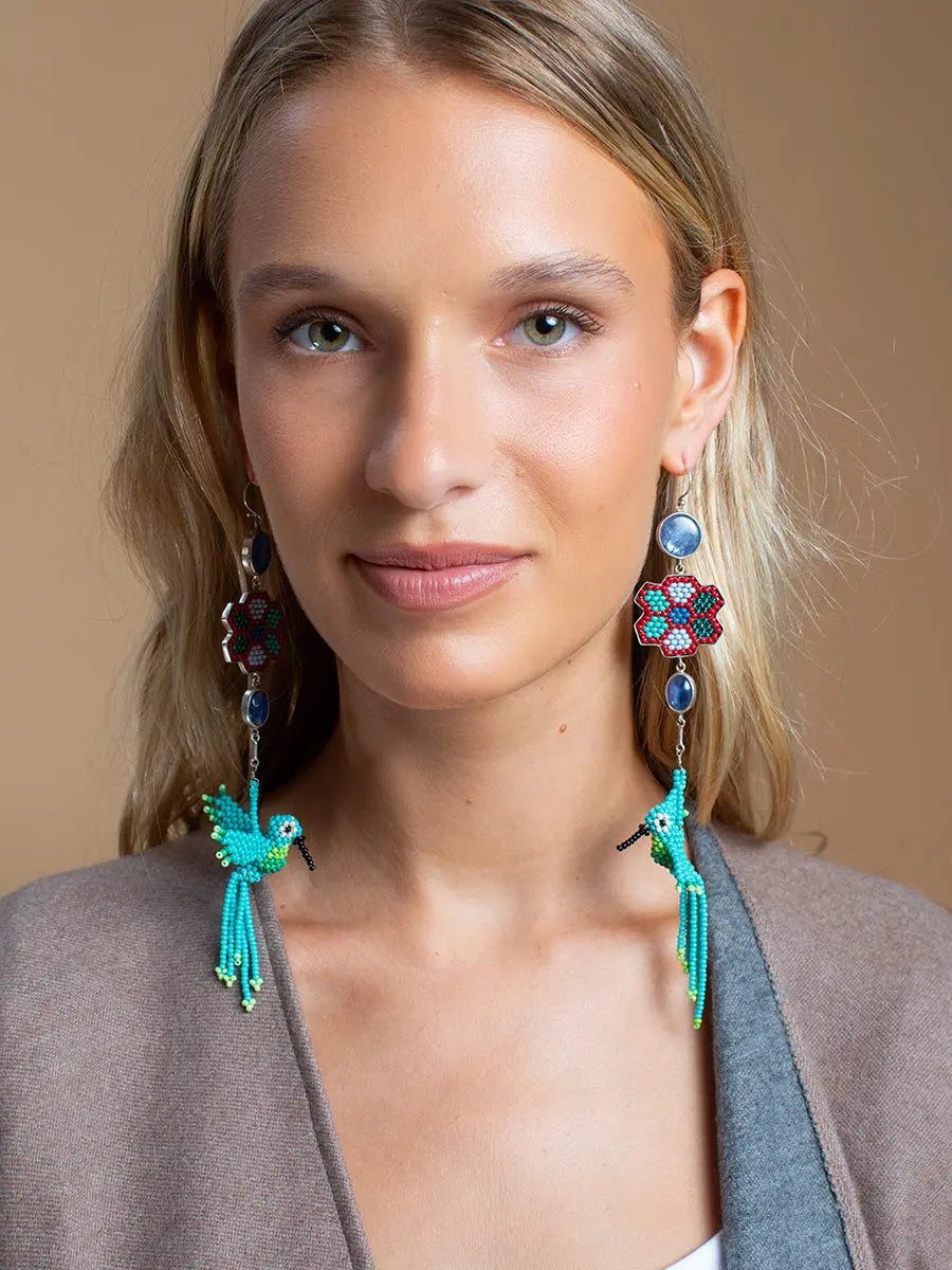 Colibrí Bunga Agate Earrings Earth Wisdom Collection Earrings