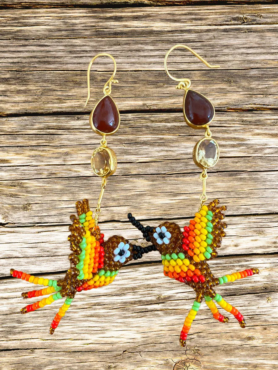 Colibrí Cantik Garnet & Citrine Earrings Earth Wisdom Collection Earrings